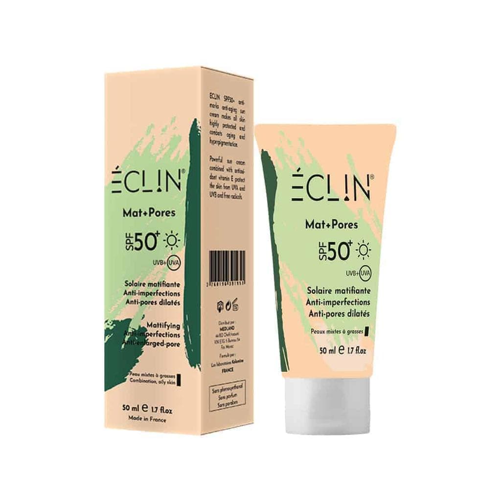 ECLIN ECLIN CREME SOLAIRE SPF50+ MAT+PORES 50mL - Prix au Maroc