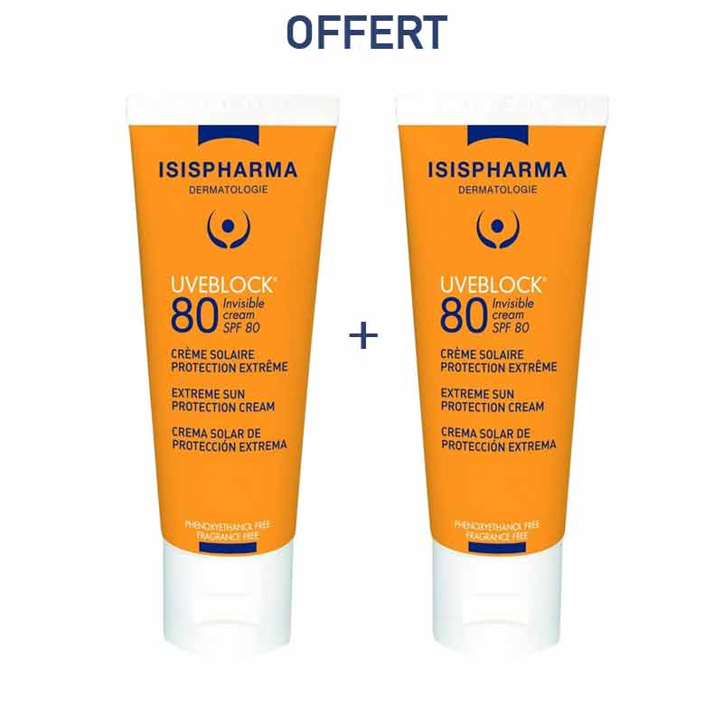 Autre ISISPHARMA UVEBLOCK CREME PROTECTION EXTREME SPF80 40mL - Prix au Maroc