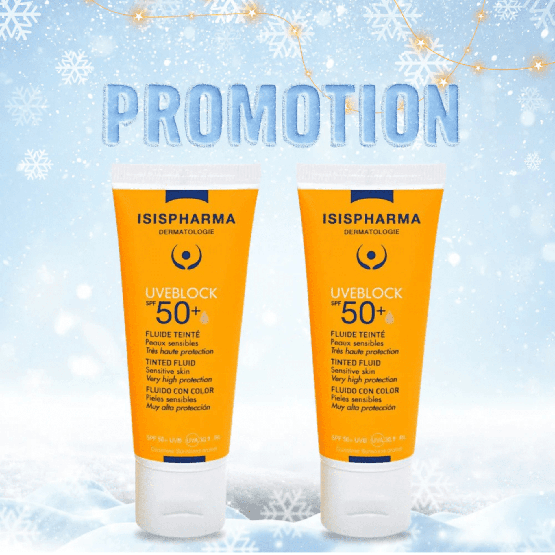 Autre ISISPHARMA UVEBLOCK PACK PROMO 50SPF TEINTE MEDIUM - Prix au Maroc