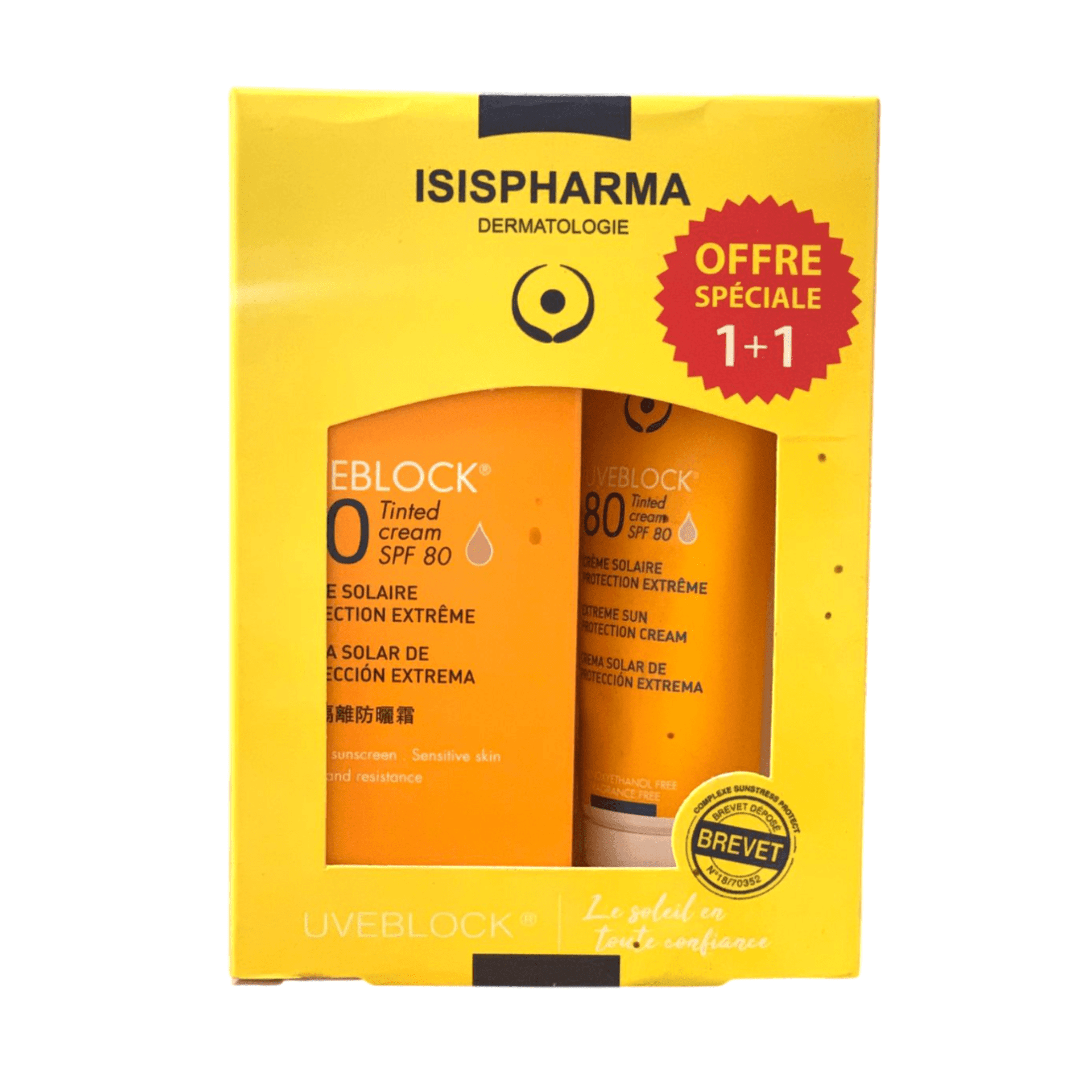 Autre ISISPHARMA UVEBLOCK PACK PROMO 80SPF TEINTE - Prix au Maroc
