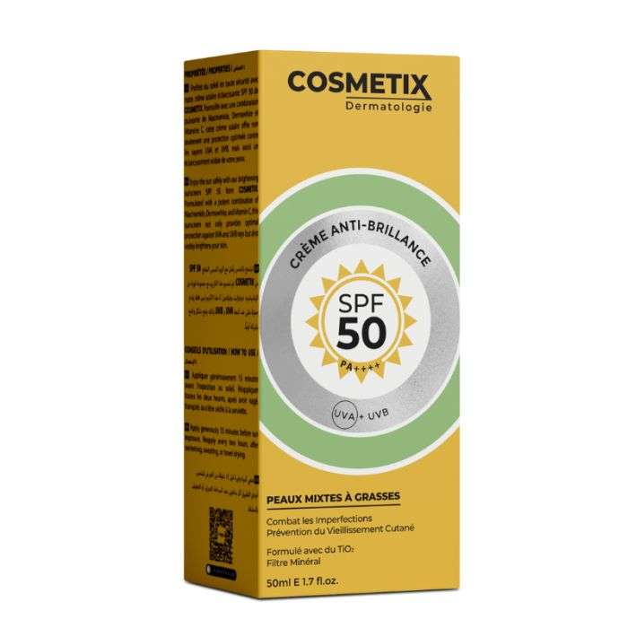 COSMETIX COSMETIX CREME ANTI-BRILLANCE SPF50+ 50ML - Prix au Maroc