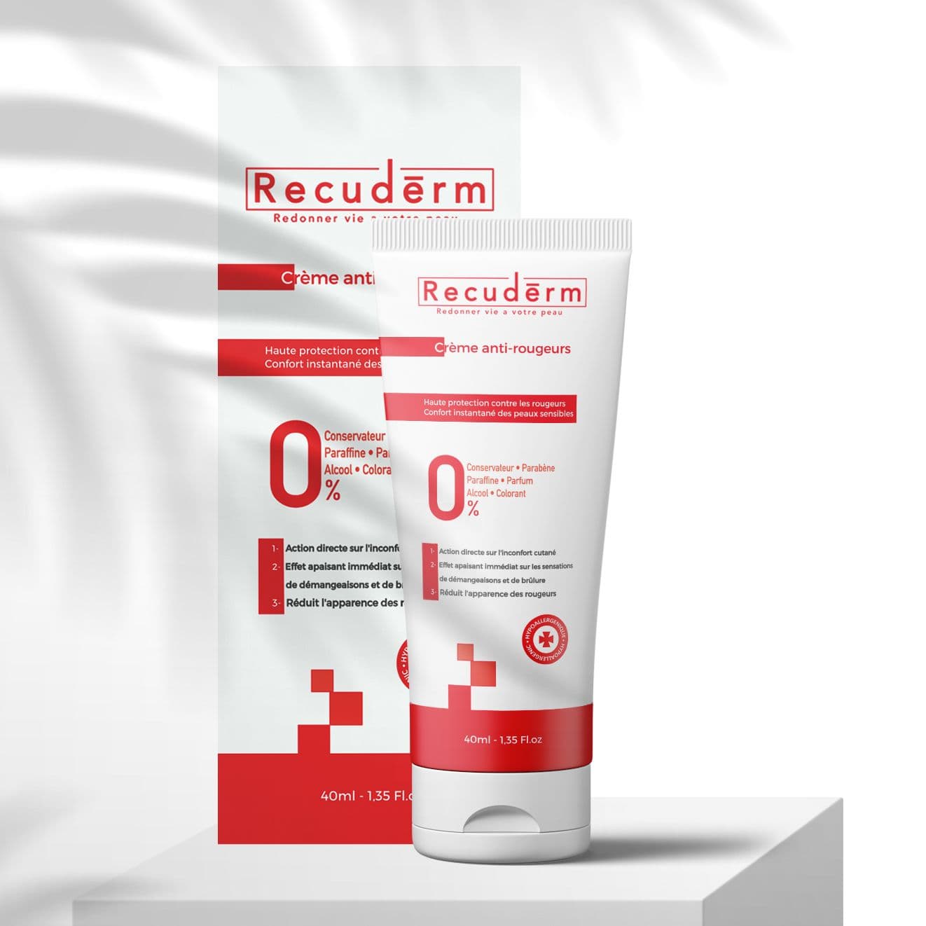 Autre RECUDERM CRME ANTI-ROUGEURS 40ml - Prix au Maroc