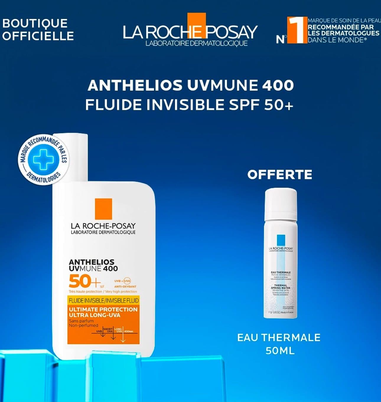 La Roche-Posay La Roche-Posay Anthelios UVMune 400 Fluide Invisible SPF50+ - Prix au Maroc
