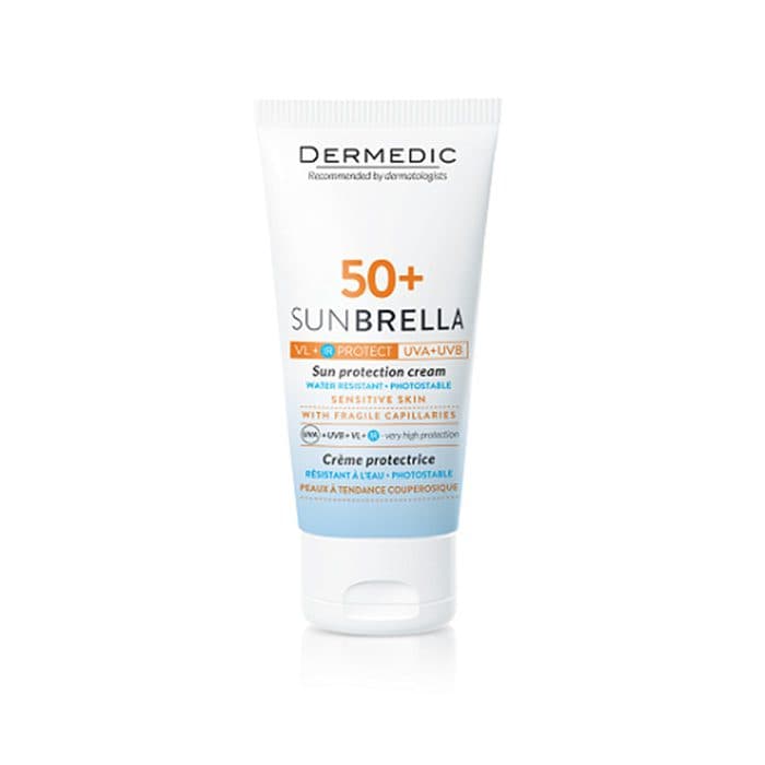 DERMEDIC DERMEDIC SUNBRELLA SPF50+ PEAU SENSIBLE SUJETTE ROUGEURS - Prix au Maroc