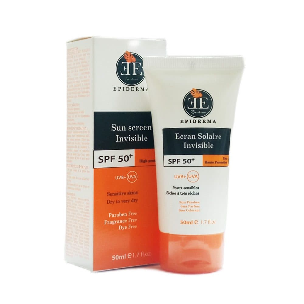 EPIDERMA EPIDERMA ECRAN SOLAIRE INVISIBLE 50SPF 50mL - Prix au Maroc