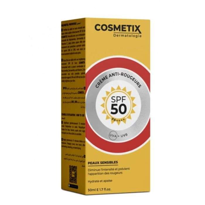 COSMETIX COSMETIX CRÈME ANTI-ROUGEURS SPF 50+ 50 ML - Prix au Maroc