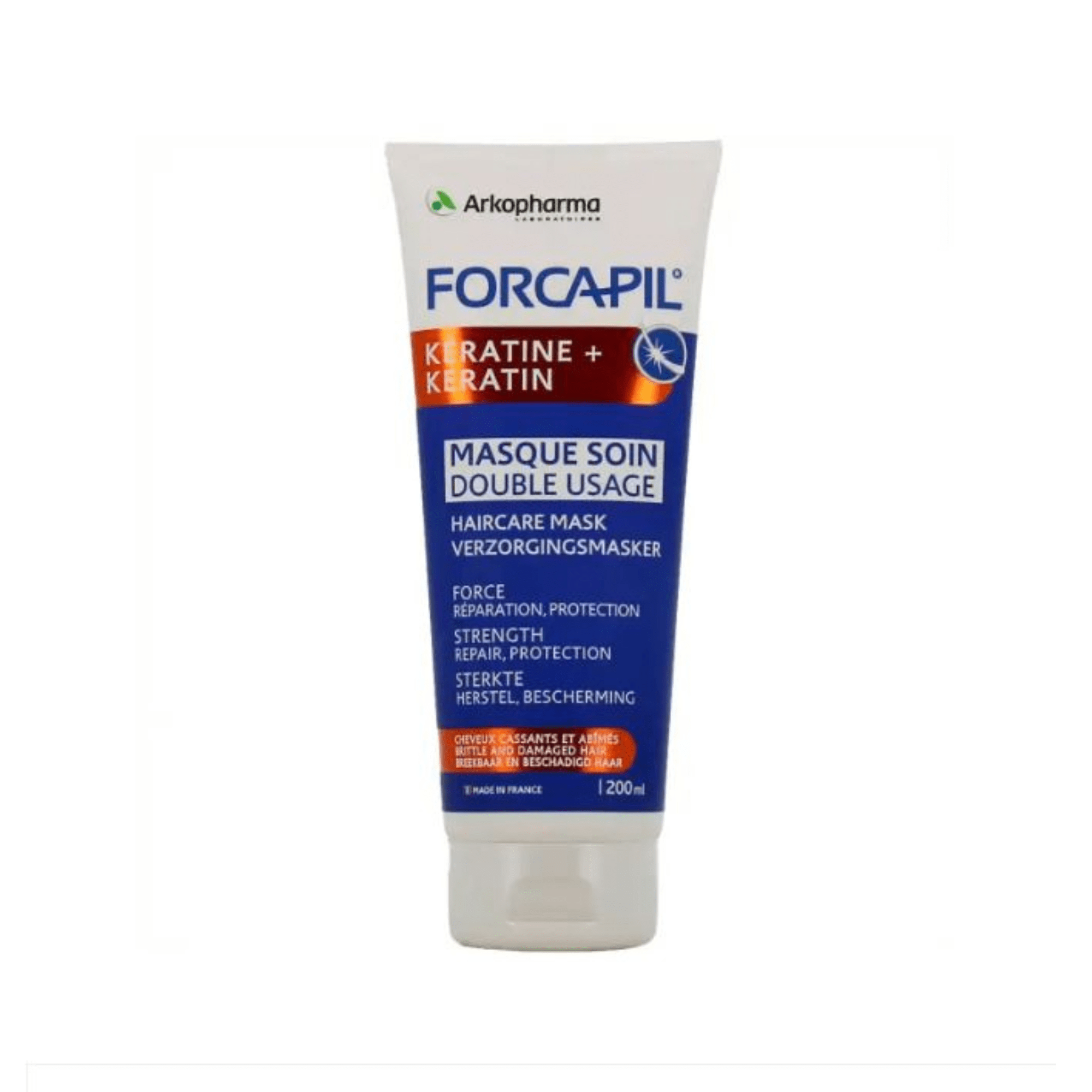 FORCAPIL FORCAPIL KÉRATINE MASQUE SOIN DOUBLE USAGE 200 ML - Prix au Maroc