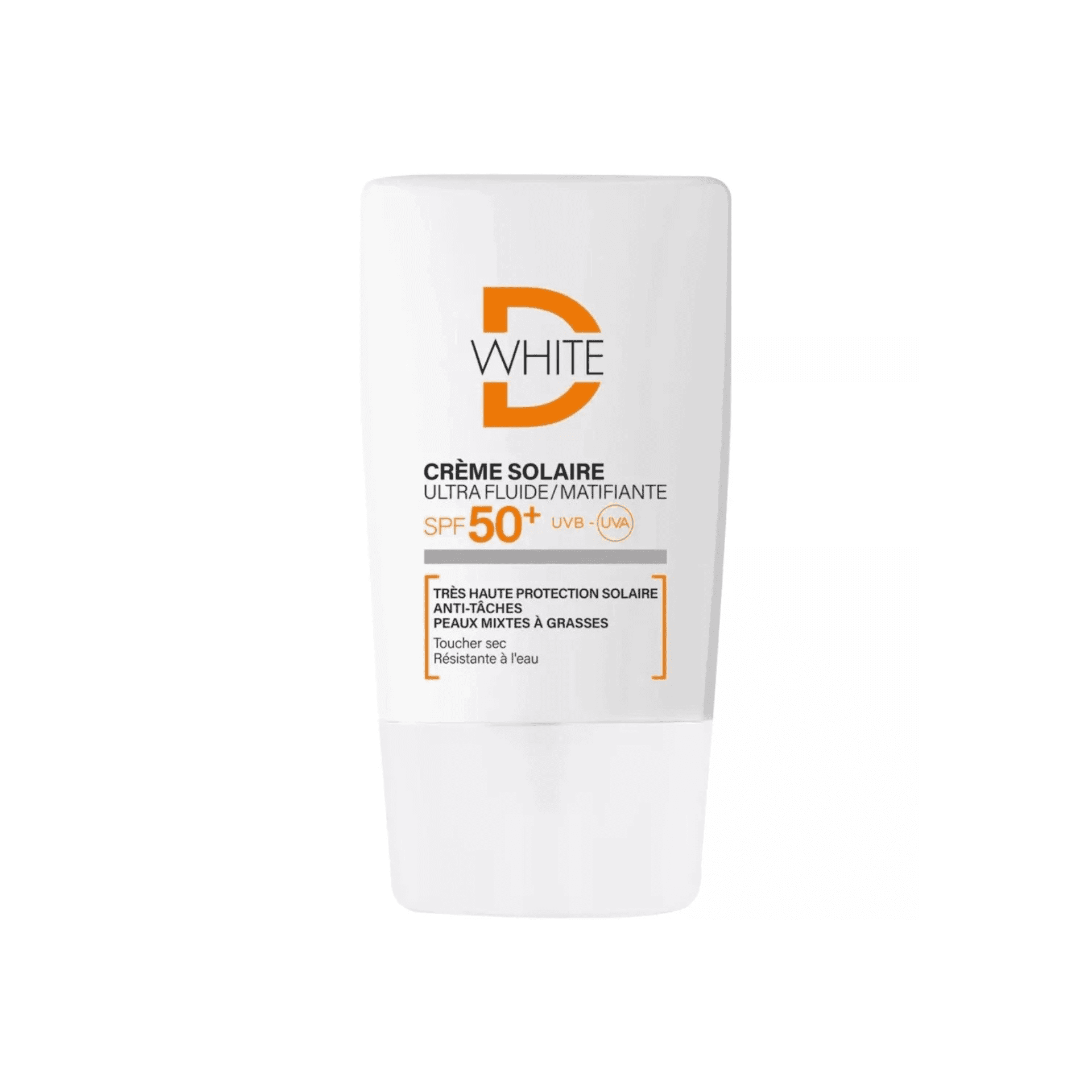 D-WHITE D-WHITE CRÈME SOLAIRE ULTRA FLUIDE MATIFIANTE SPF50+ 40ML - Prix au Maroc